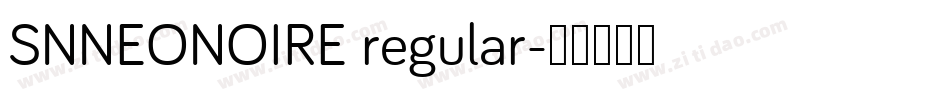 SNNEONOIRE regular字体转换